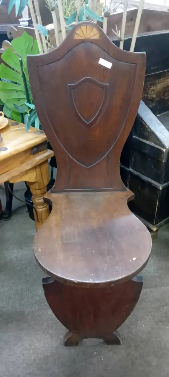 Decorative Inlaid Shield Back Chair