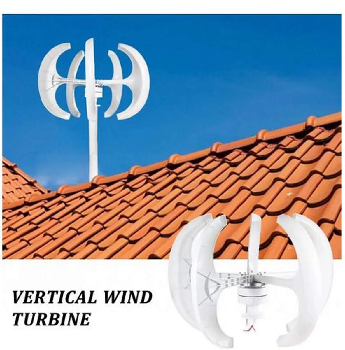 Wind turbine 600w 12v Vertical - Image 1
