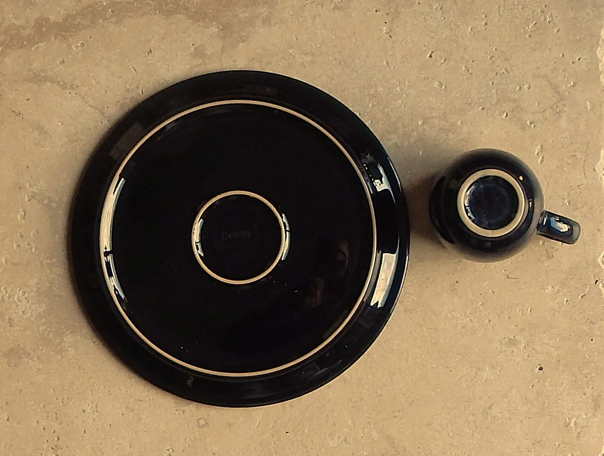 Selection of 8 Pieces Denby Dinnerware in Black - Image 4