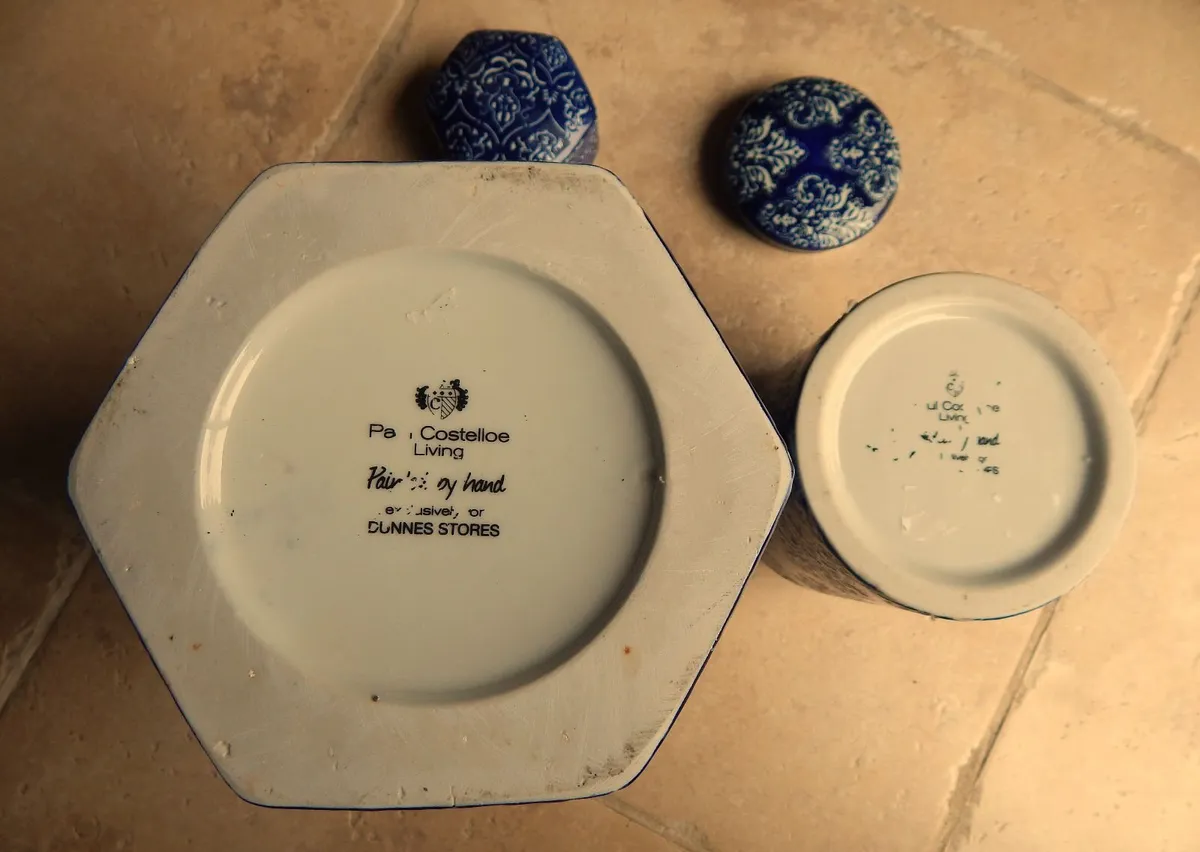 2 Hand Painted Paul Costelloe Living Storage Jars - Image 4