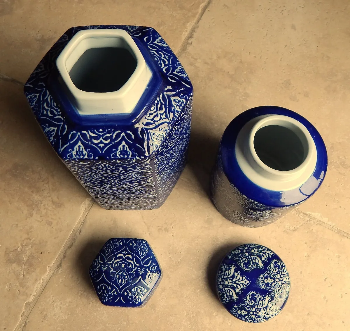 2 Hand Painted Paul Costelloe Living Storage Jars - Image 3