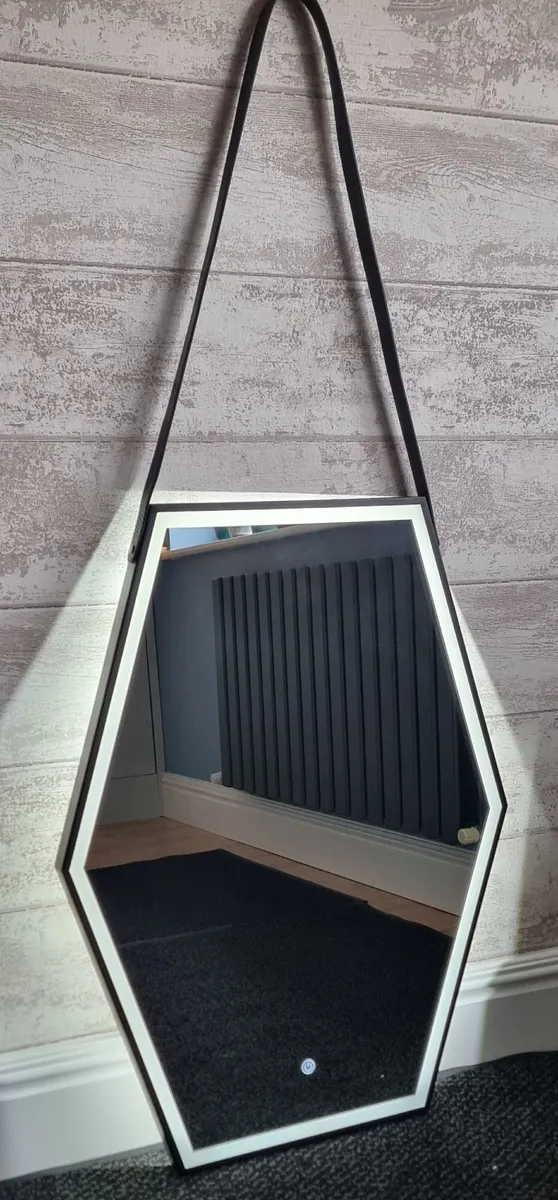 LED Bathroom Mirror 50x70cm Antifog Black Frame - Image 2