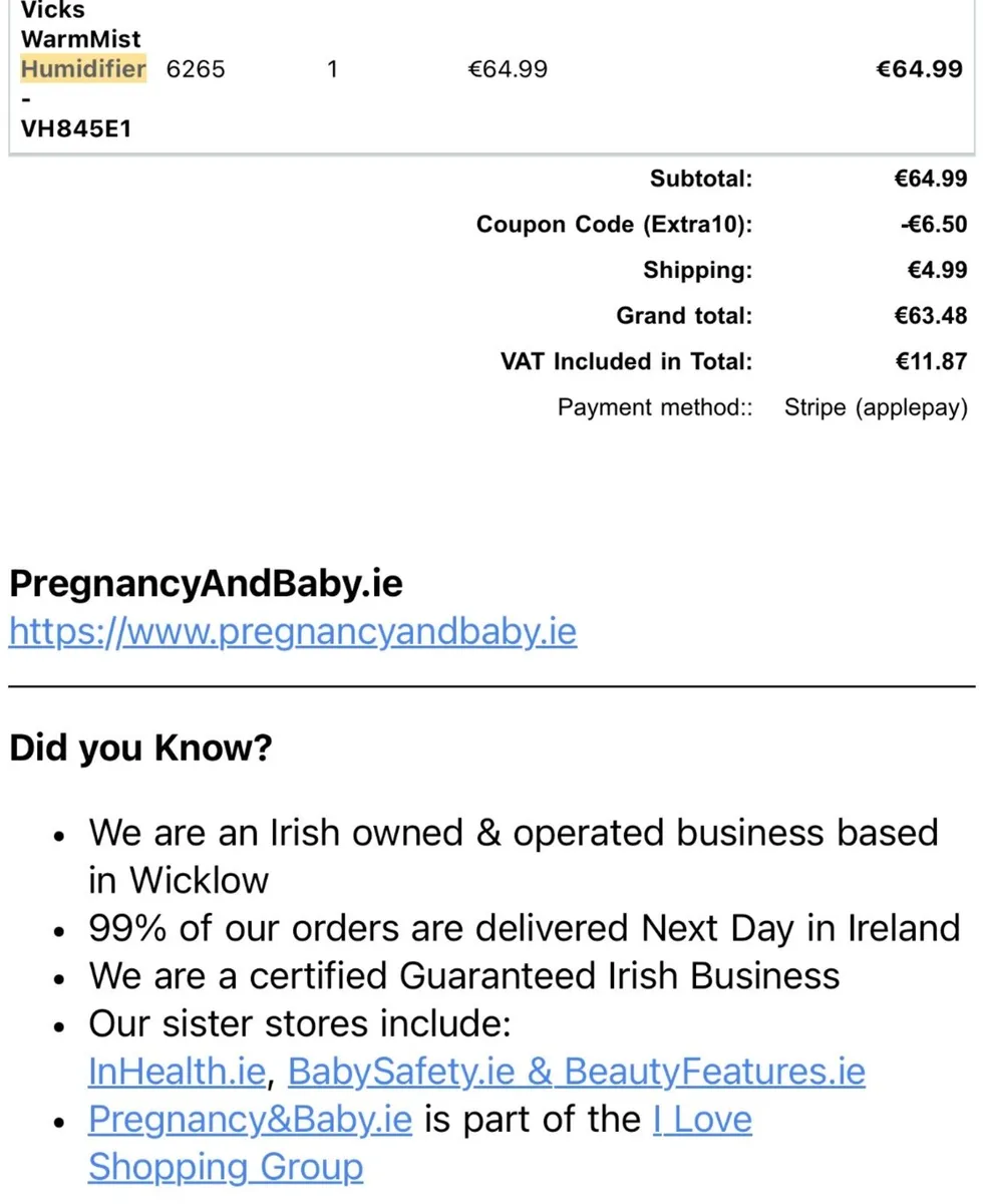 Vicks WarmMist Humidifier - NEW, unopened - Image 3