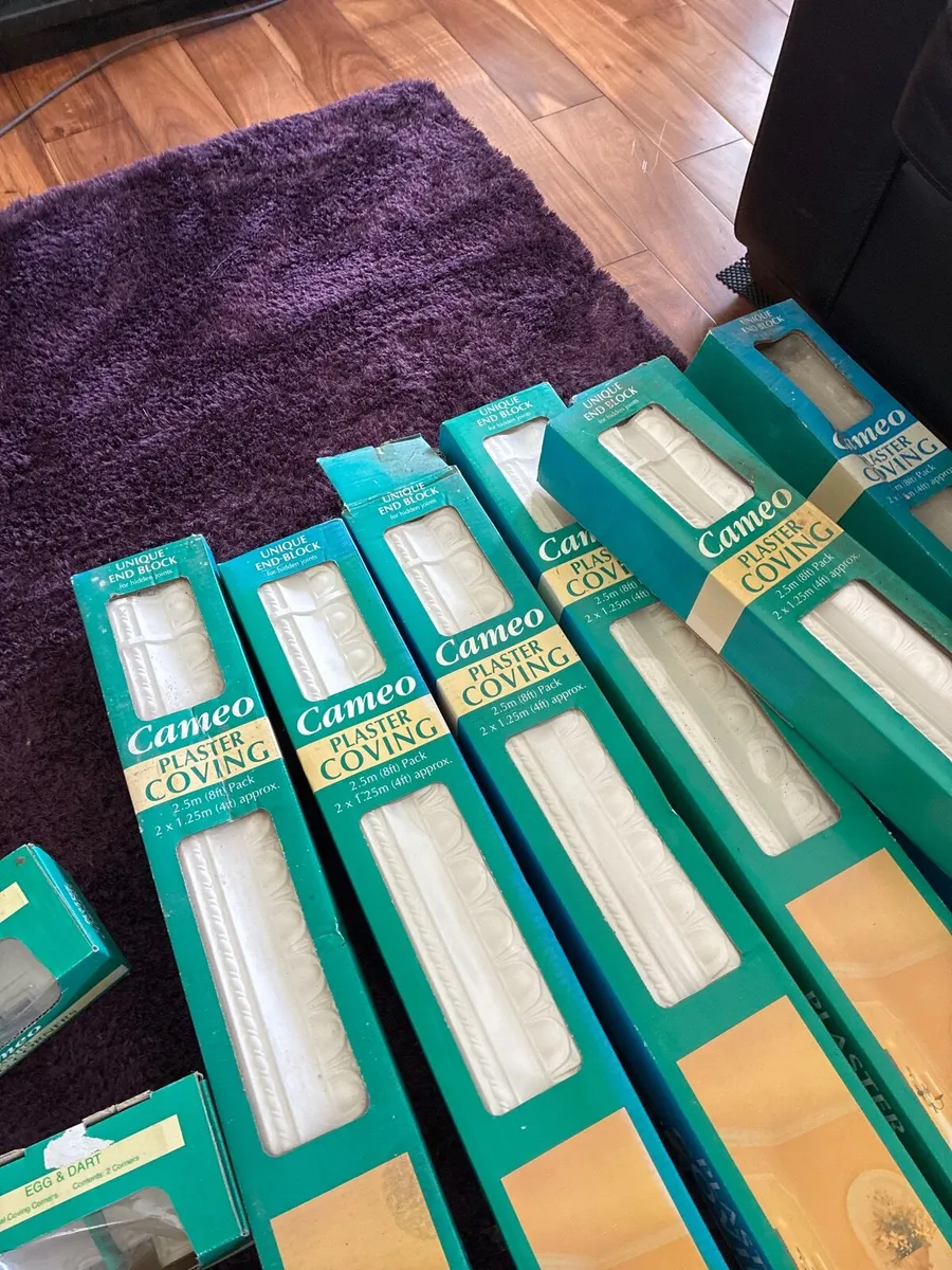 NEW Plaster Coving – 7 Boxes (2.7m) Unused - Image 3