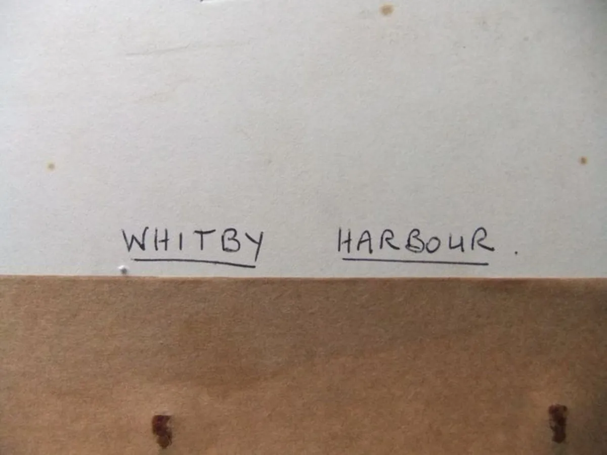 G.S. French UK Early 20th C Painting Whitby Hbr - Image 2