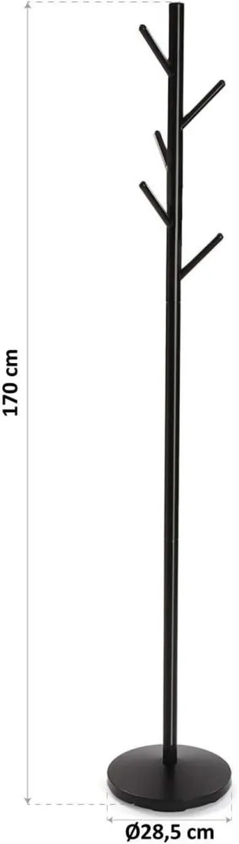 Coat Stand Adelisa 28 5x28 5x170 cm Black - Image 3