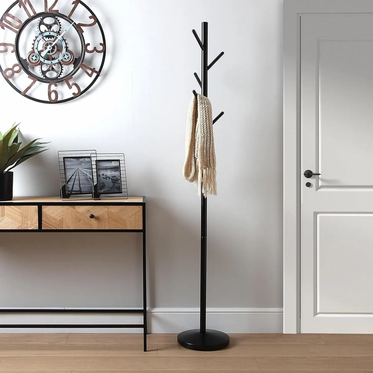 Coat Stand Adelisa 28 5x28 5x170 cm Black - Image 2