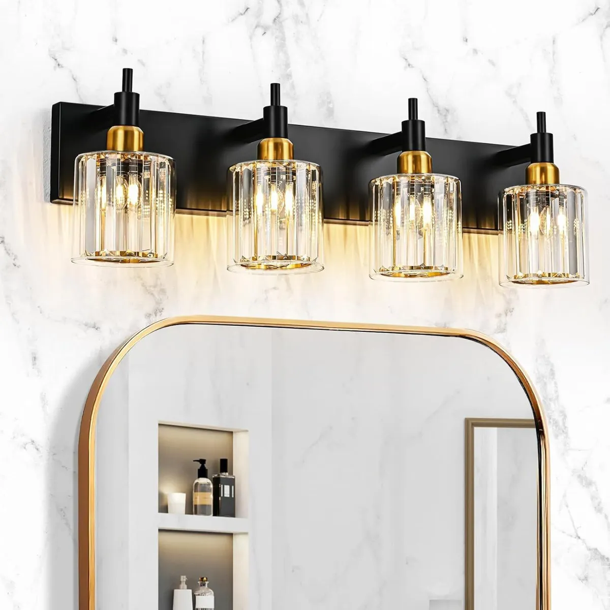 Modern Semi Flush Mount Bathroom Vanity Light - Image 1