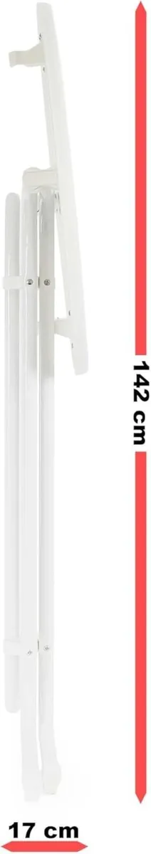 Foldable White Bistro Table Ø80cm Round Indoor/Out - Image 4