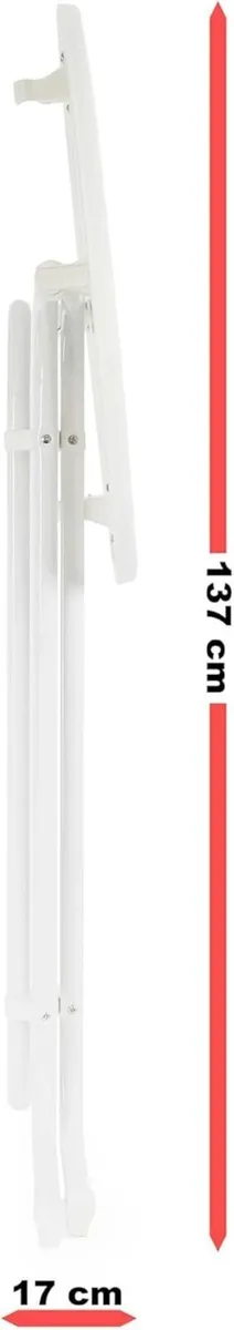 Foldable White Bistro Table Ø70cm Round Indoor/Out - Image 4