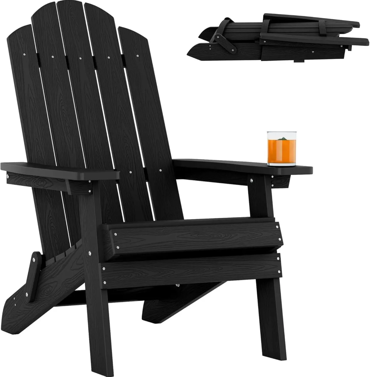Folding Adirondack Chair Weather Resistant - Image 1