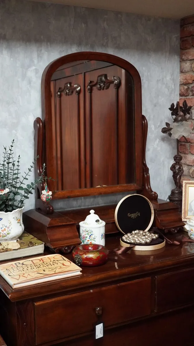 Antique Tabletop Vanity Mirror - Image 1