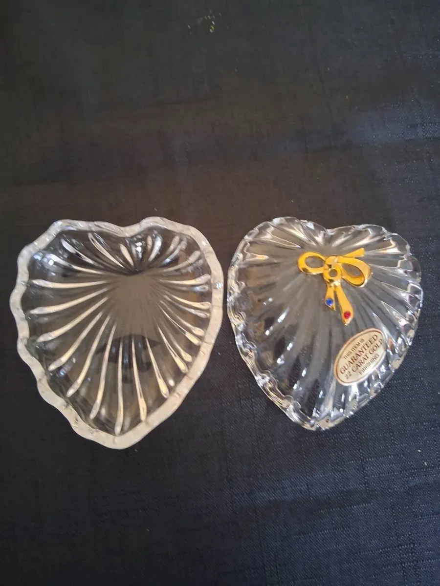 Crystal Heart Shaped Trinket Dish - Image 3