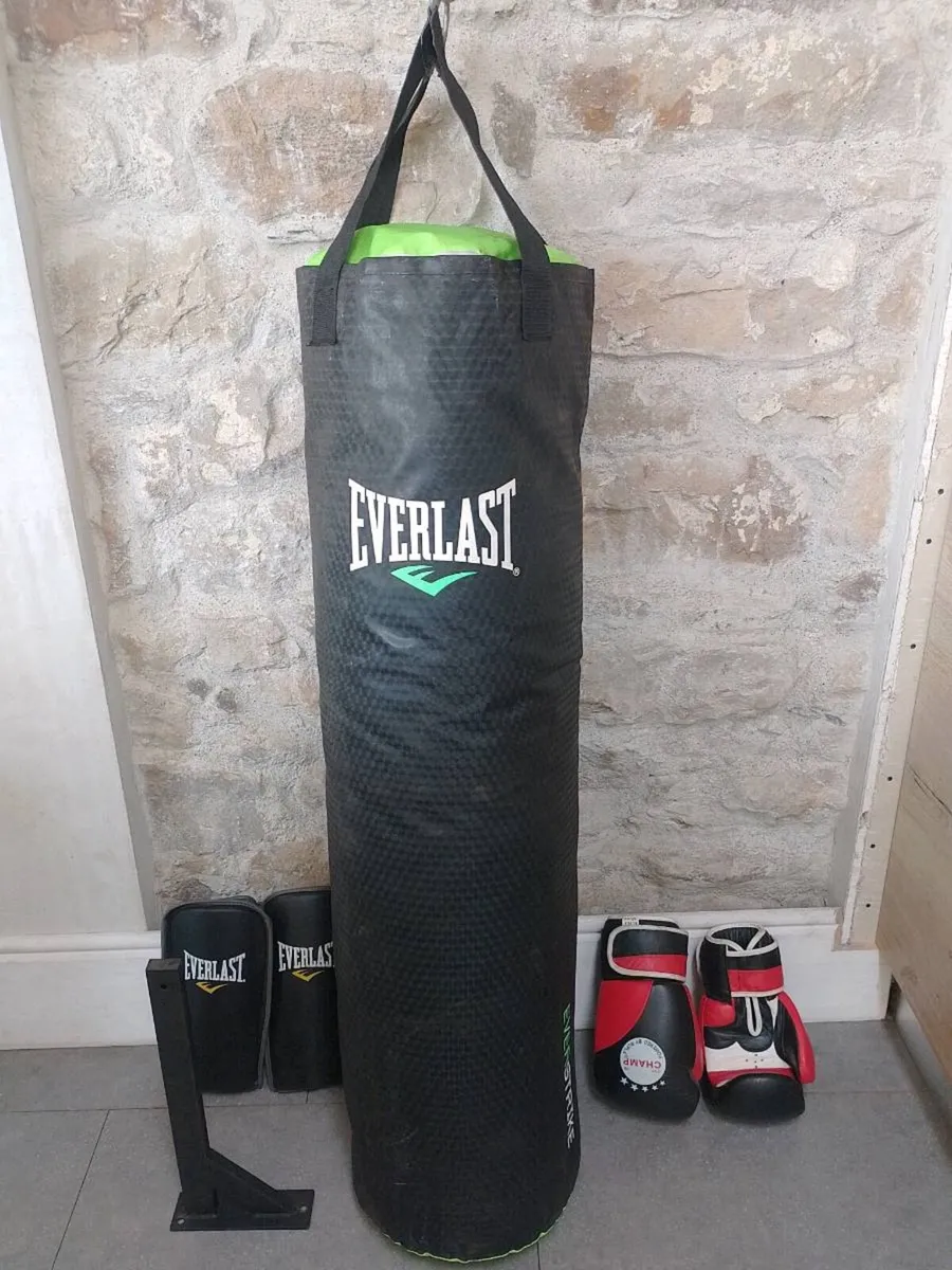 70lb 4 feet punch bag with gloves shin pads - Image 1