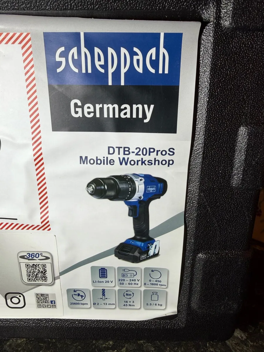 Scheppach 20V Cordless Drill/Driver Kit - Image 2