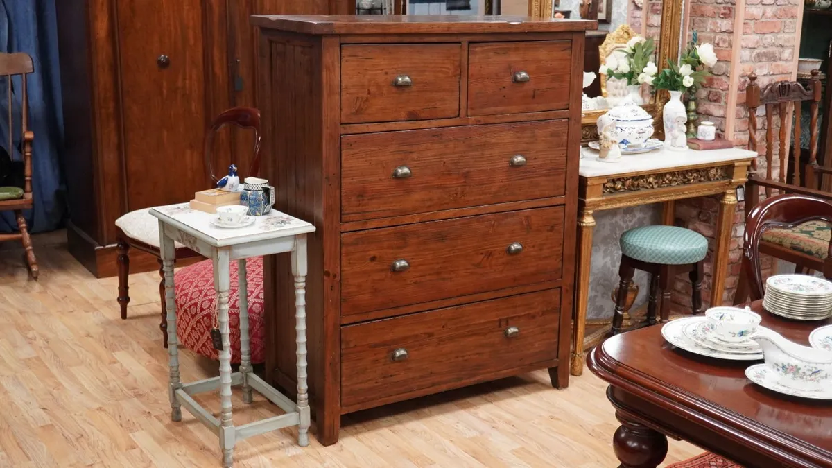 Irish Coast Reclaimed Wood Chest of Drawers - Image 1