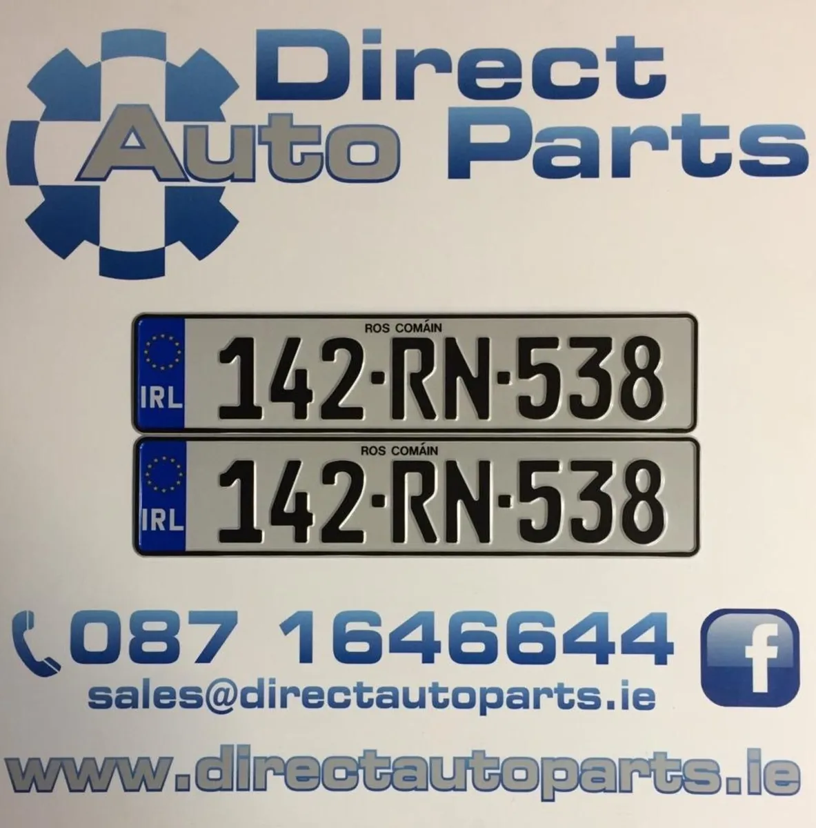 German Style Pressed Number Plates x 2 - Image 1