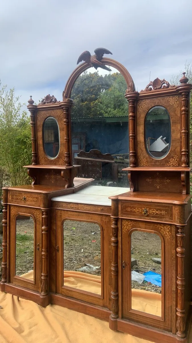 Victorian walnut chiffonir - Image 1