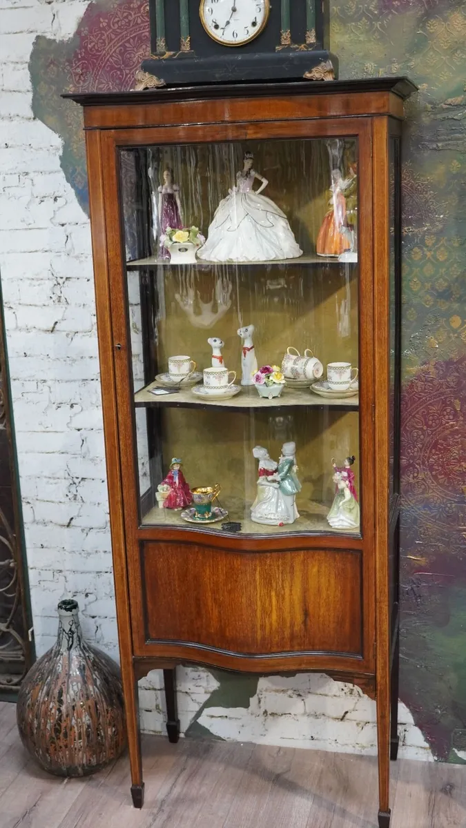 Antique Mahogany Display Cabinet - Image 2