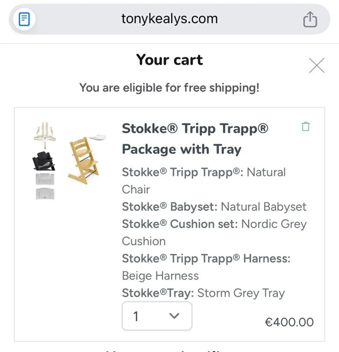 Stokke Tripp Trapp High Chair + Baby Set, Tray, Cushion & Harness (Full Bundle) - Image 4