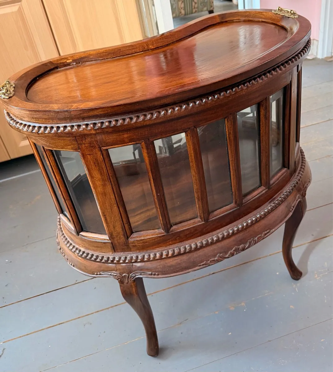 Drinks cabinet, bar cabinet, antique, glass - Image 1