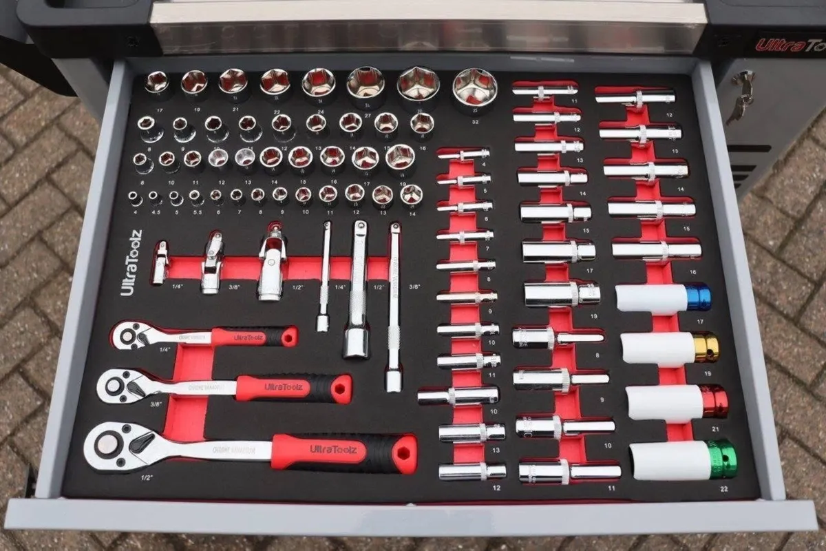 NEW 8DRAWER TOOL CHEST FULL OF TOOLS - Image 3