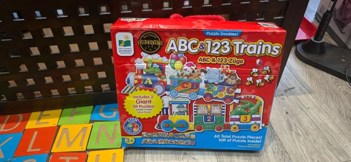 2 x Giant puzzle,Soft building blocks and Wood ABC - Image 4