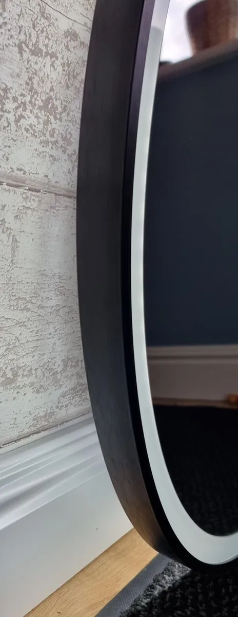 LED Bathroom Mirror Black Frame Demister - Image 4