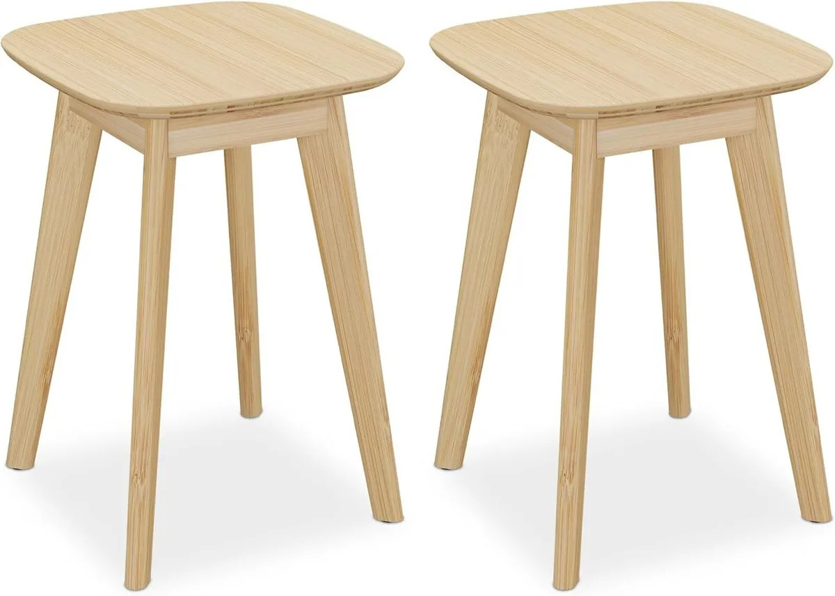 bamboo stools 2 seaters for kitchen hallway - Image 1