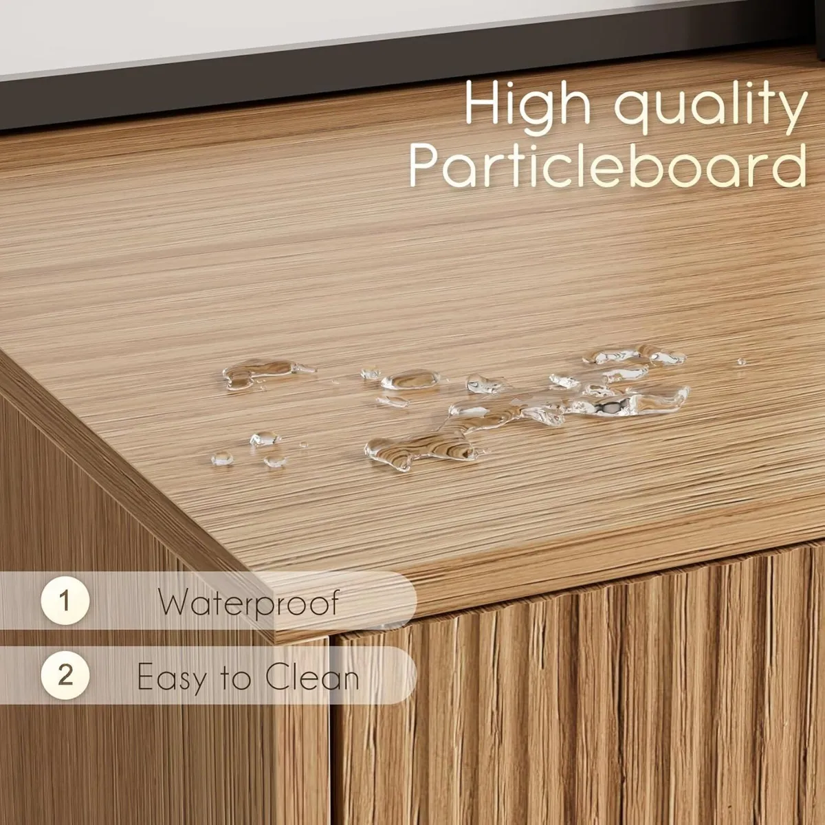 Black Wood TV Stand for up to 65 Inch 137cm Unit - Image 4