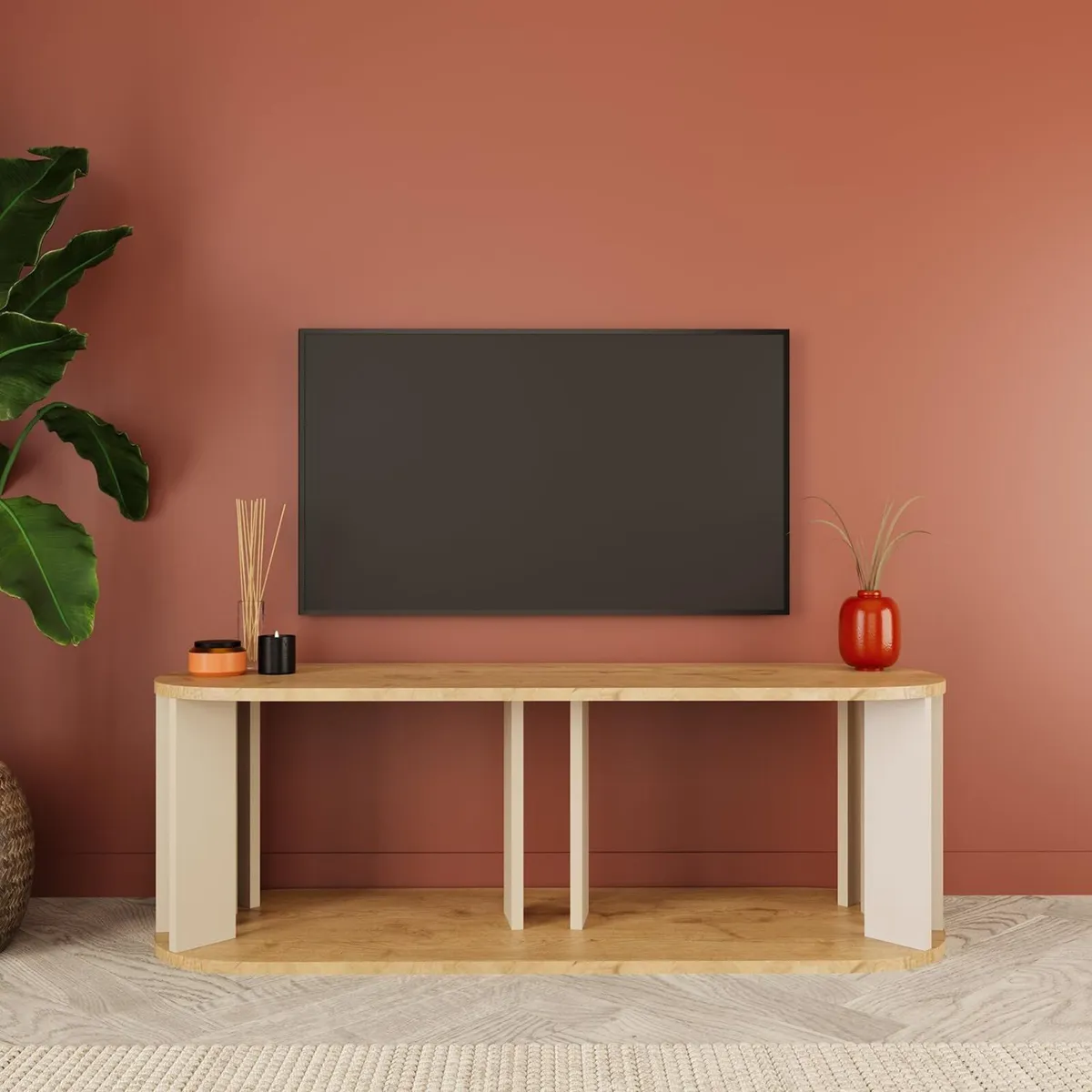 Ursula TV Stand Small Unit 114 cm Wide Cabinet - Image 2