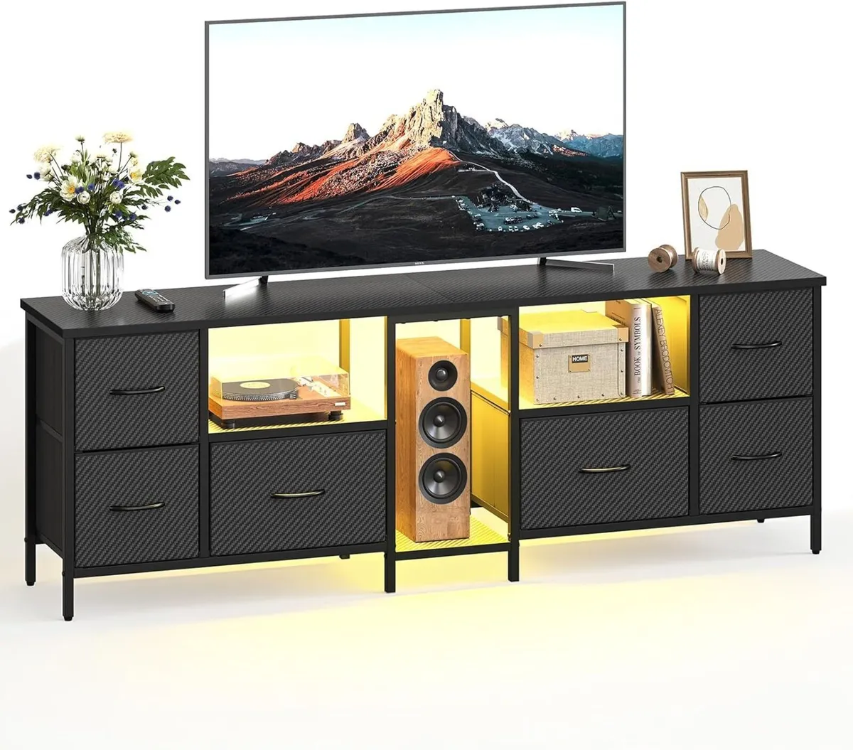 63 Inch TV Stand with Storage for 65 70 75 - Image 1