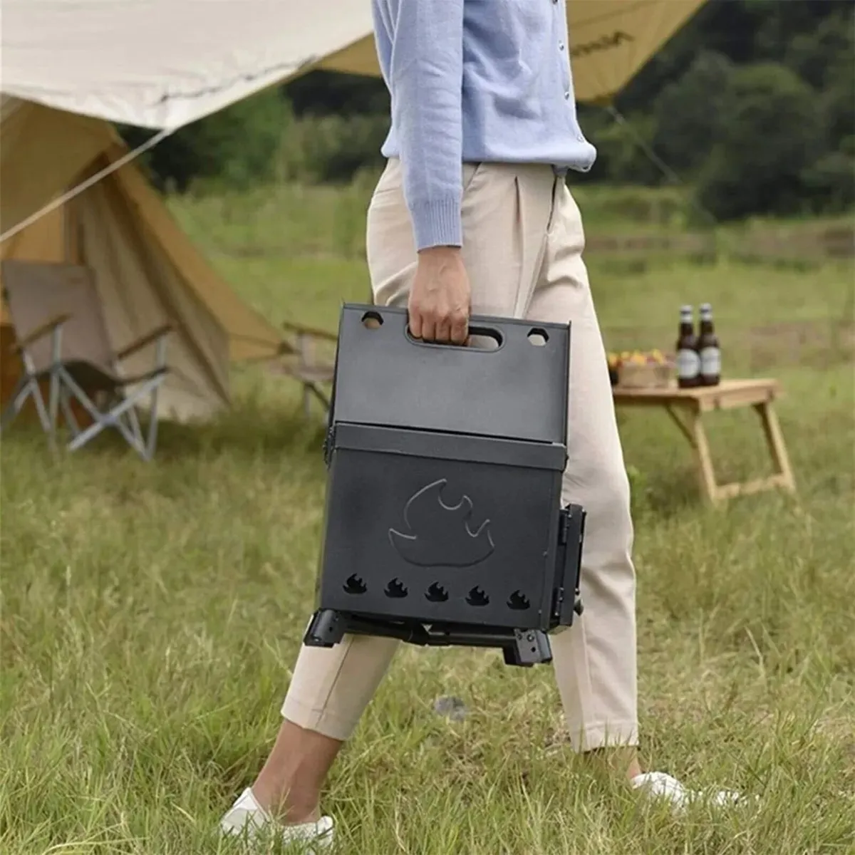 Cast Iron Portable Wood Stove for Camping & Tents - Image 2