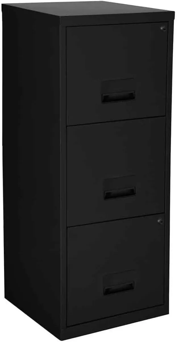 - Folder forniture 3 Drawers Black - Image 2