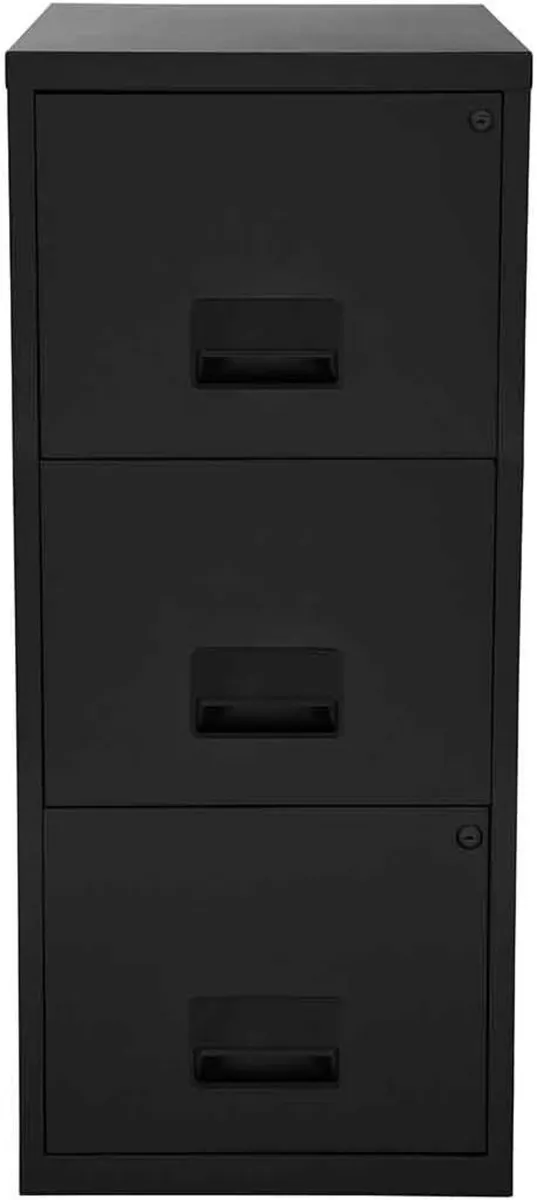 - Folder forniture 3 Drawers Black - Image 1