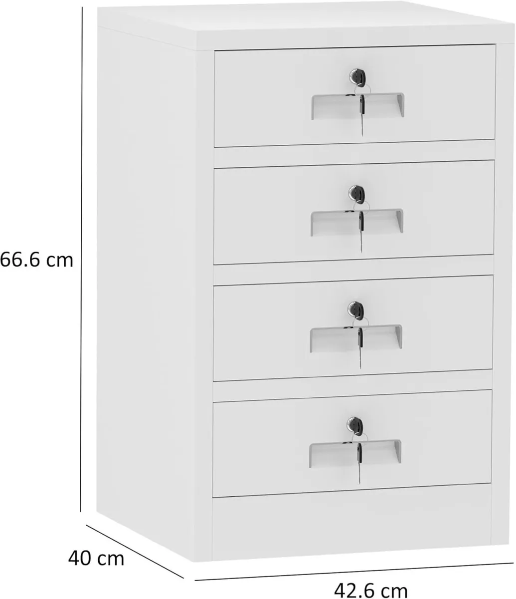Metal Storage Cabinet with Lockable Drawers for - Image 3