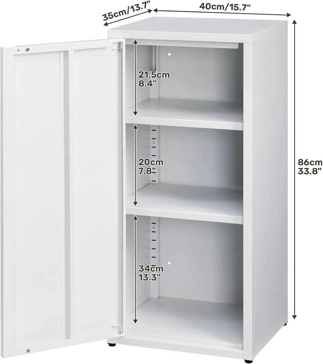 Metal Storage Cabinet One Door Hallway Side - Image 3