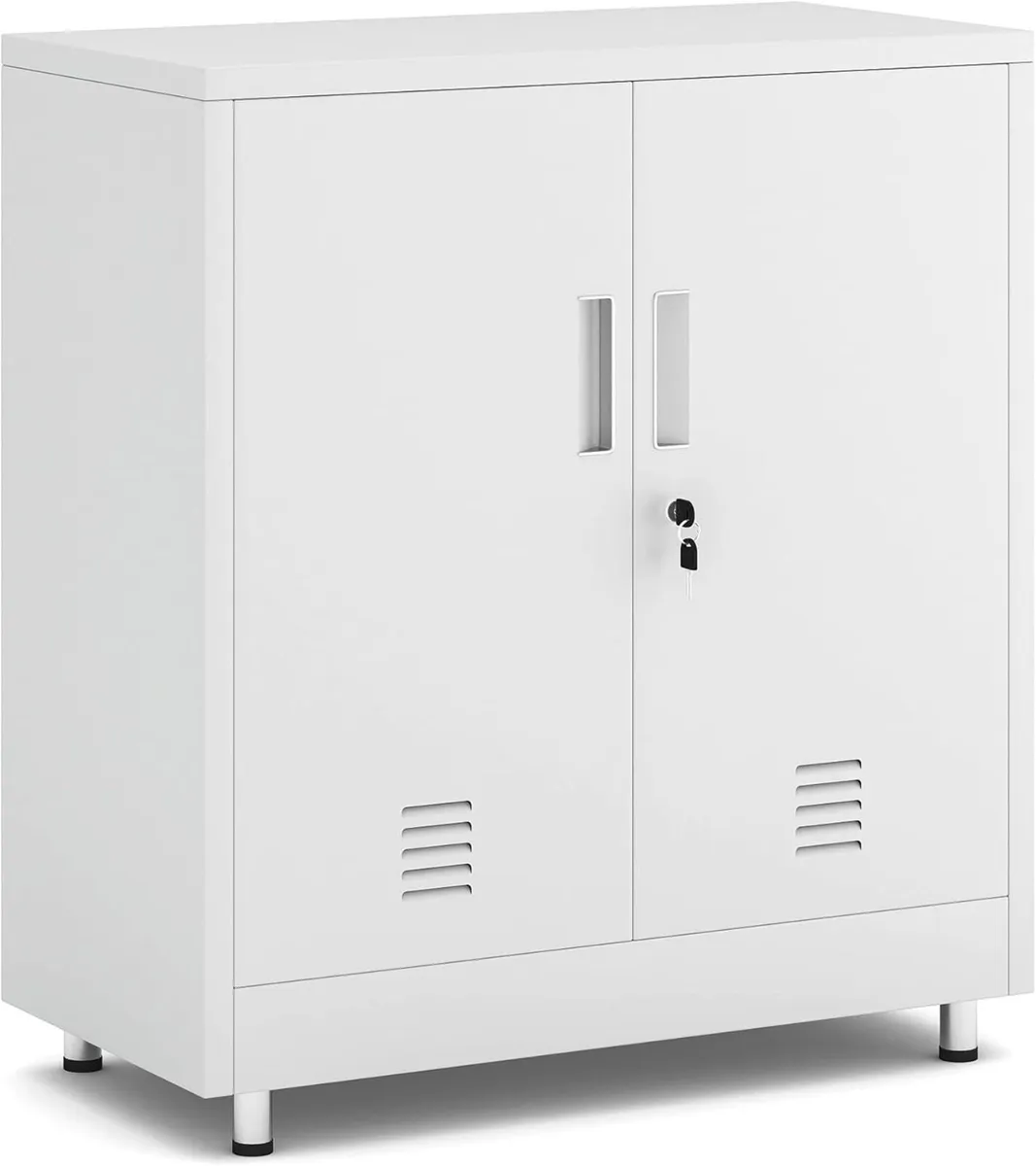 Metal Storage Cupboard with Locking Doors and - Image 1