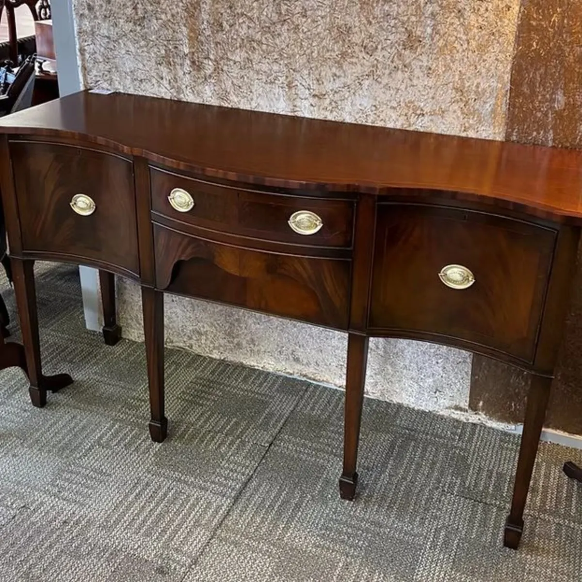 Fabulous mahogany serpentine bow fronted sideboard
