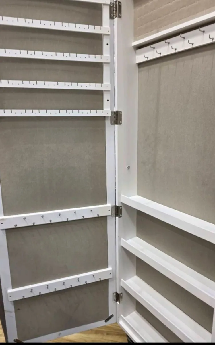 Lockable Jewellery Storage Mirror Armoire Freestan - Image 3