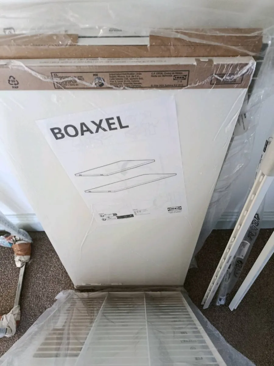New BOAXEL storage system IKEA 6 shelves+ brackets - Image 1