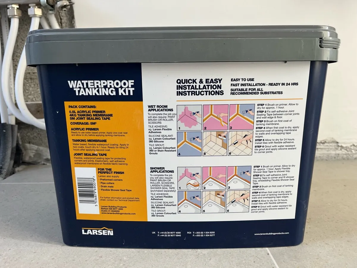 Larsen waterproof tanking kit - Image 2