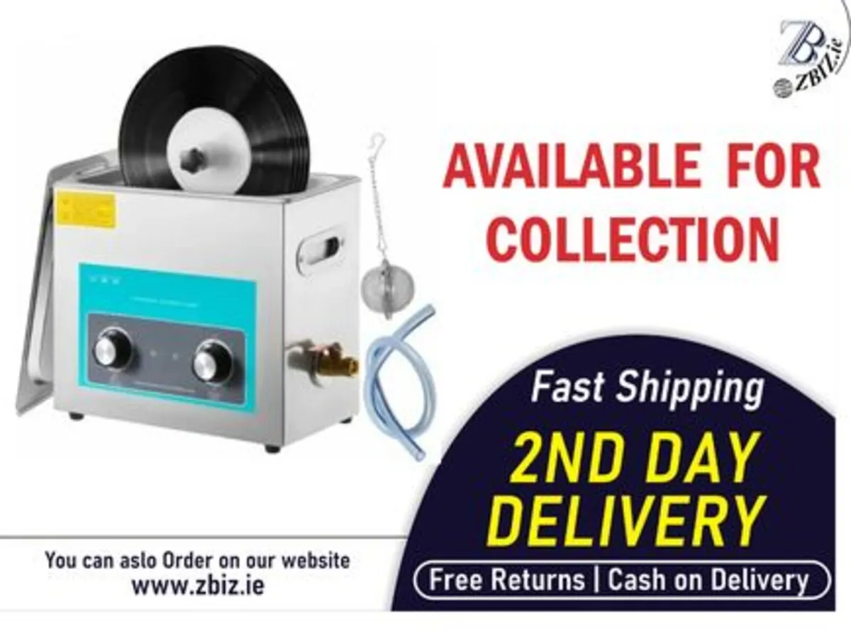 6L Ultrasonic Vinyl Record Cleaner 40kHz Machine - Image 1