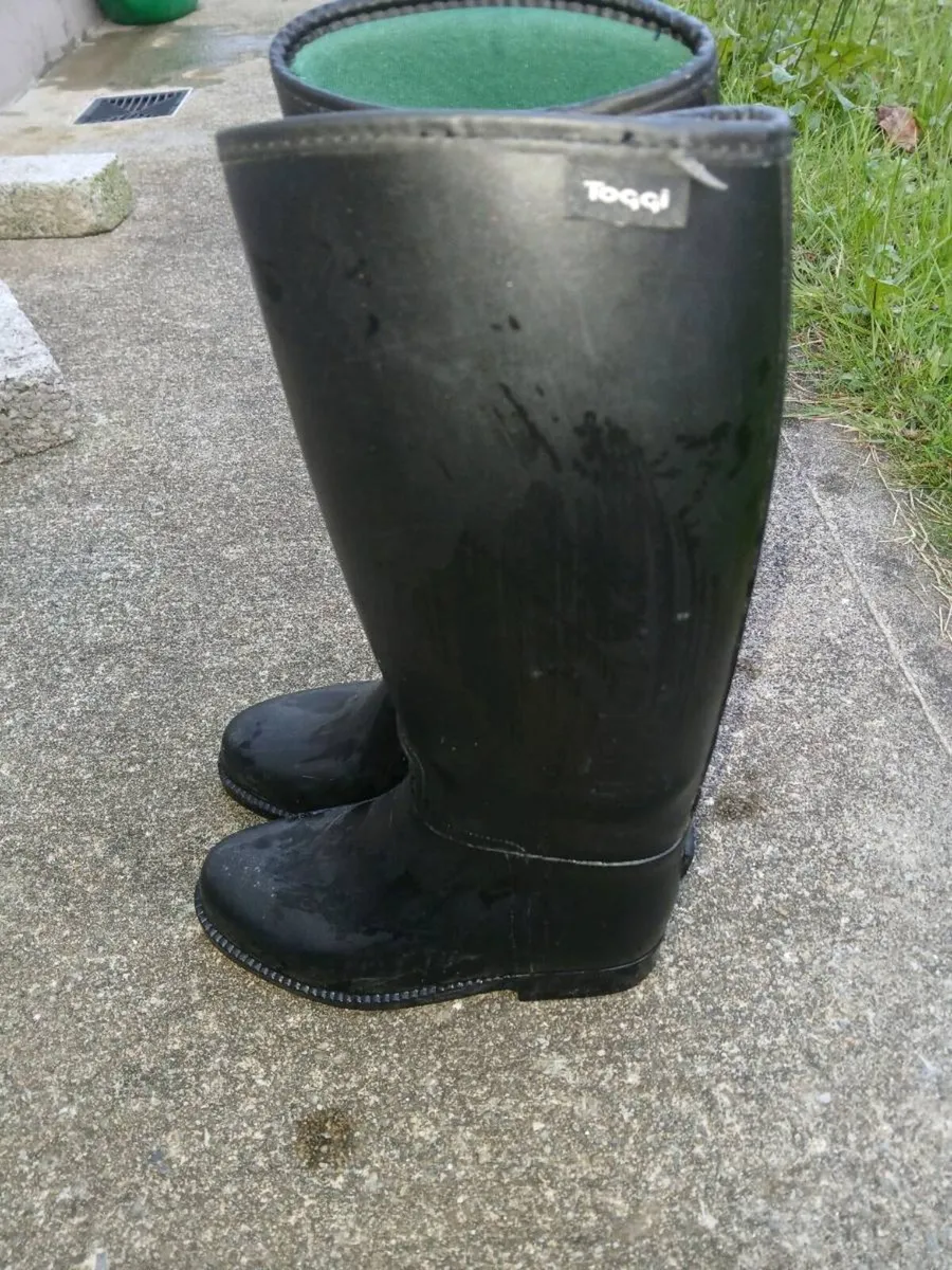 PVC Black Lined Riding Boots kids - Image 1