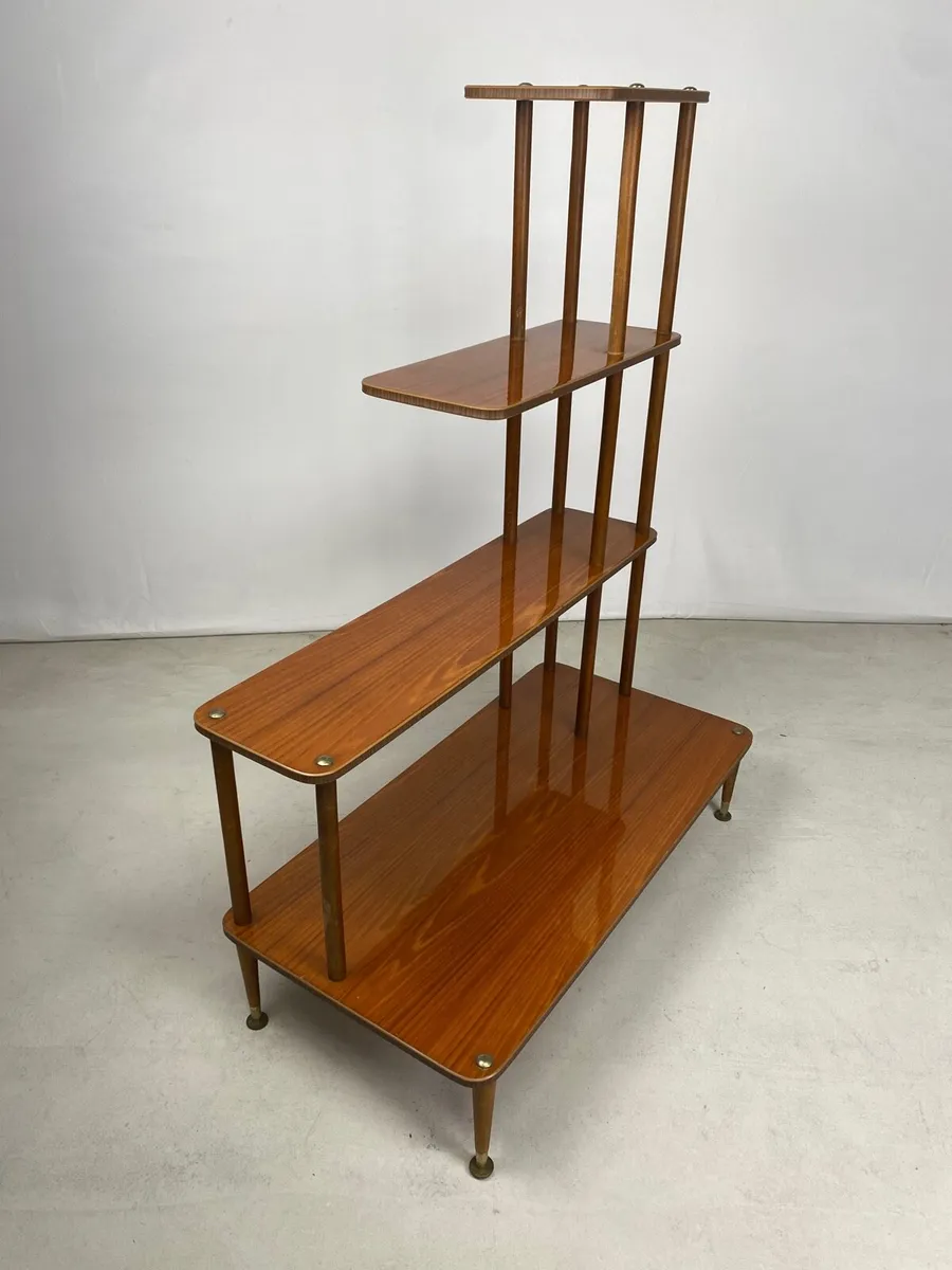 Rare Mid Century Teak Open Shelved Bookcase - Image 4