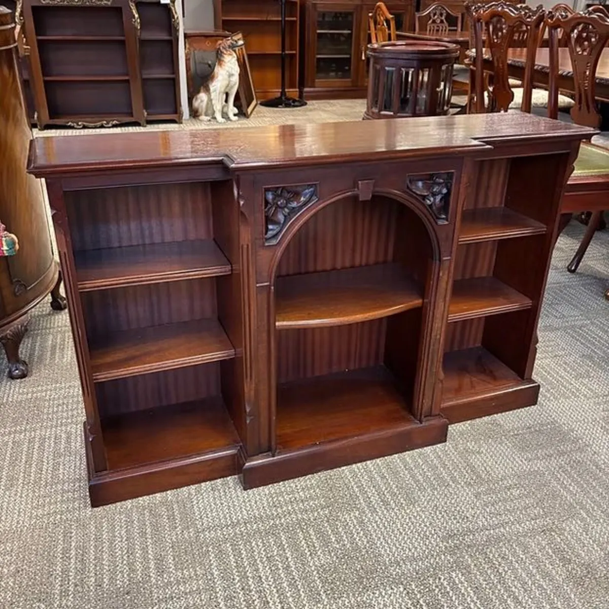 Fabulous mahogany arch shaped bookcase