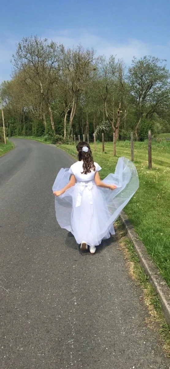 Communion Bridesmaid Dress & Satin Bolero Age 7 - Image 3