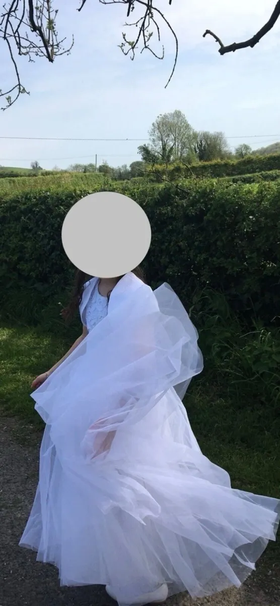 Communion Bridesmaid Dress & Satin Bolero Age 7 - Image 1