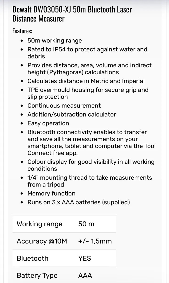 Laser measure DeWalt - Image 2
