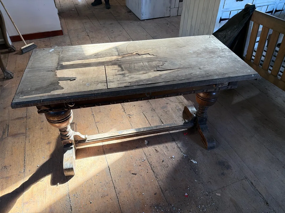 Old wooden table